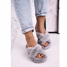 FJ1 Naisten turkis tohvelit harmaa Cozy Time 2