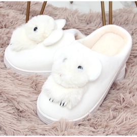 Valkoiset naisten tohvelit MA02P Valkoinen 1