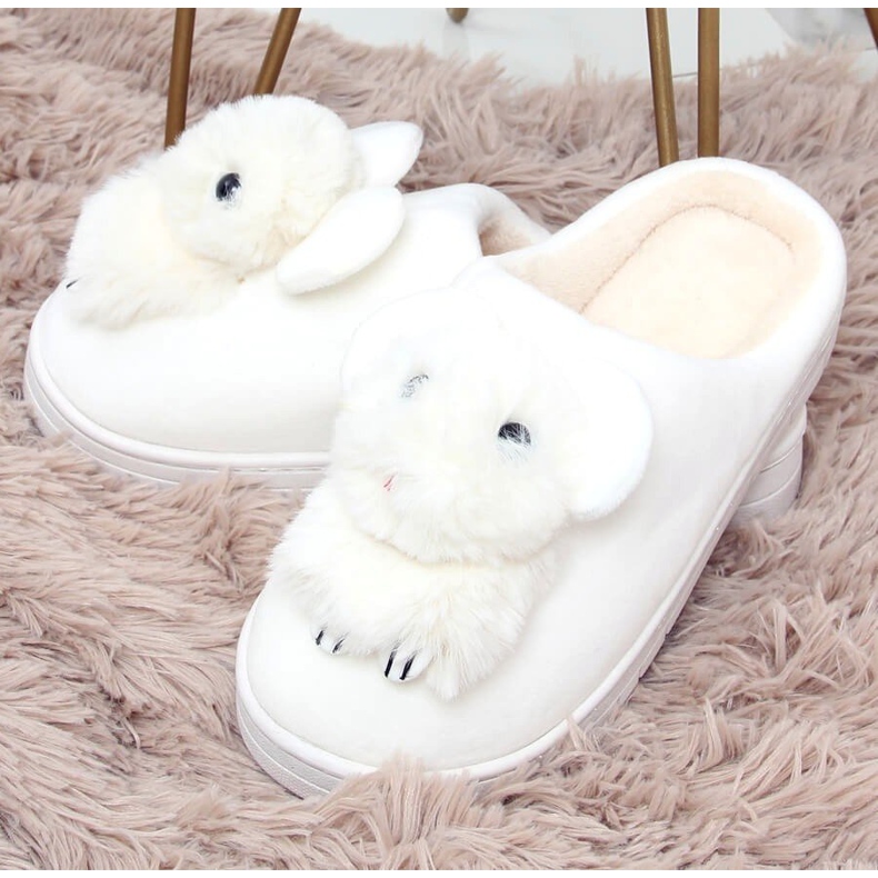 Valkoiset naisten tohvelit MA02P Valkoinen 1