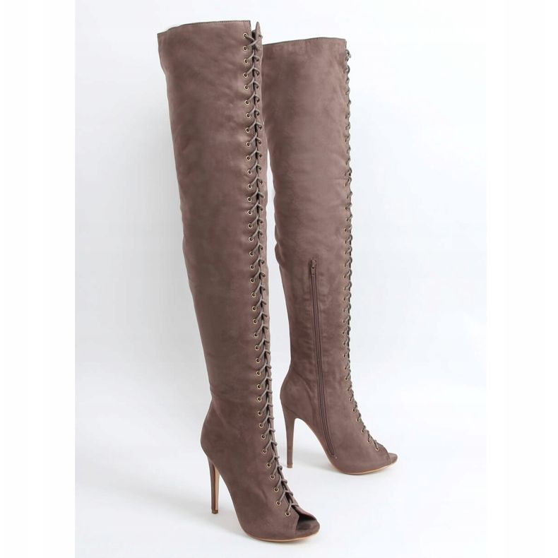 Ylipolven saappaat avoin khaki JM-67 Khaki beige 1