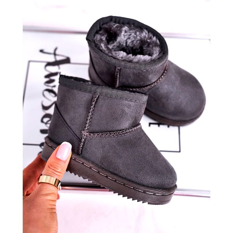 Lämpimät lasten nuorten lumisaappaat Harmaa Hölmö 3