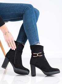 SHELOVET Saappaat, joissa on kultainen koristelu musta 2