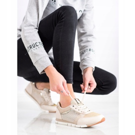 Kylie Avoimet urheilukengät beige kultainen 1