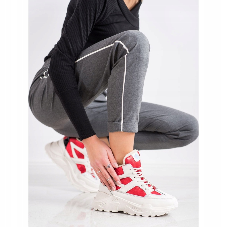 Seastar Urheilumuoti Saappaat valkoinen musta punainen 2