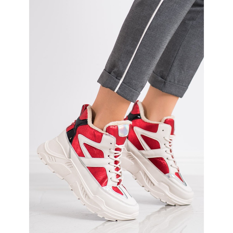 Seastar Urheilumuoti Saappaat valkoinen musta punainen 1