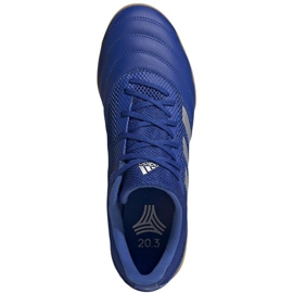 Adidas Copa 20.3 In Sala M EH1492 jalkapallokengät hopeaa, sinistä sininen 1