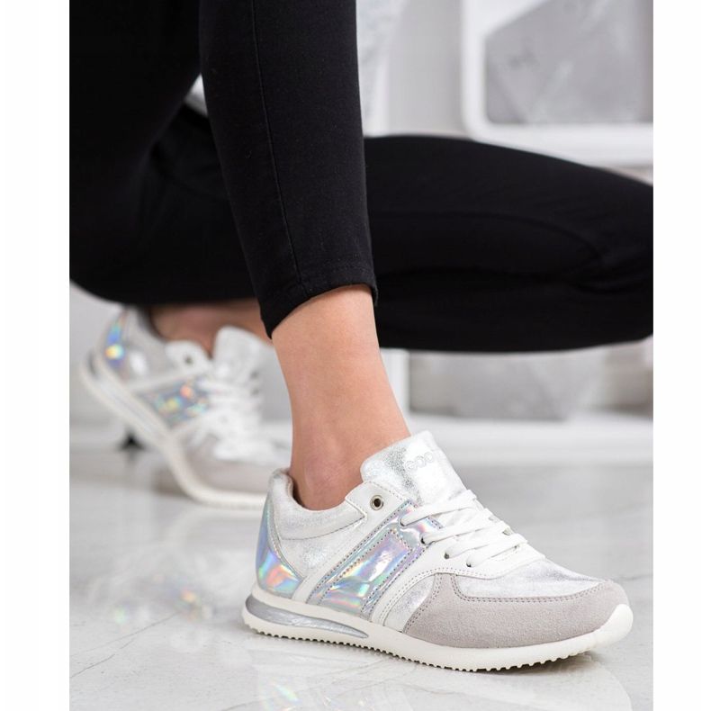 Goodin Tyylikkäät urheilukengät valkoinen hopea harmaa 1