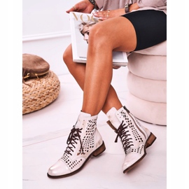 Nicole Naisten valkoiset avoimet nahkakengät Abigail valkoinen 1