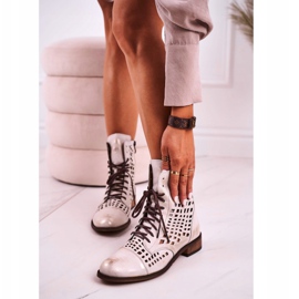 Nicole Naisten valkoiset avoimet nahkakengät Abigail valkoinen 2