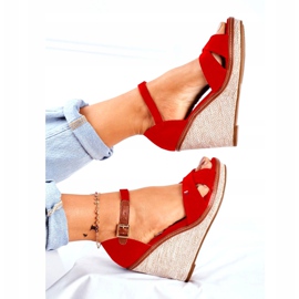 SEA Naisten sandaalit Wedge Red LaMane beige punainen 1