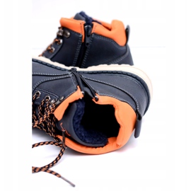 Vico Laivaston lasten poikien lämpimät saappaat, joissa on fleece Billy laivastonsininen oranssi 3