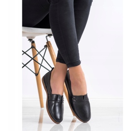 VINCEZA -nahkatossut musta 2