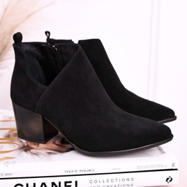 Nicole Naisten saappaat, joissa on leikattu mokka musta Lawrence 2