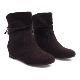 Suede Wedge Boots 030-PA Ruskea 1