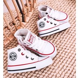 Lasten korkeat lenkkarit vetoketjulla Big Star HH374187 Valkoinen 1