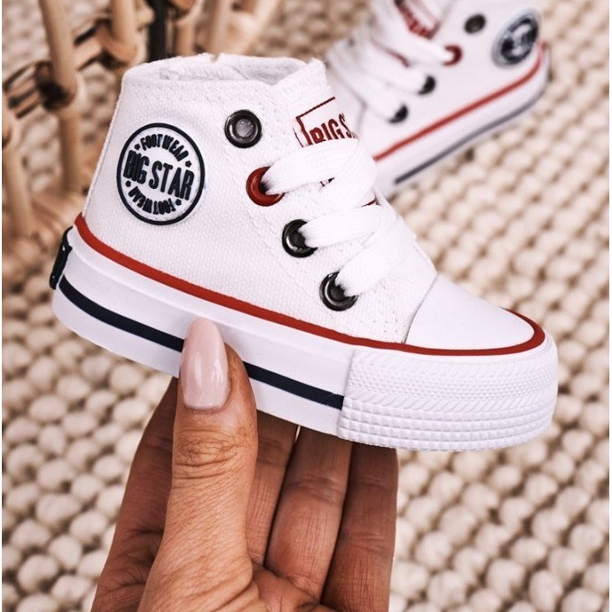 Lasten korkeat lenkkarit vetoketjulla Big Star HH374083 Valkoinen 2