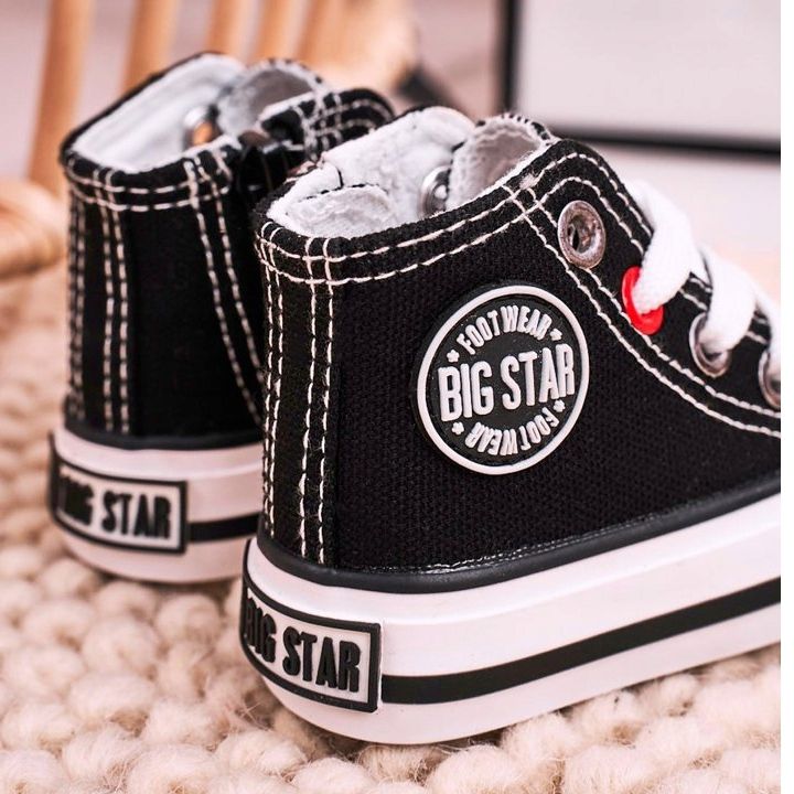 Lasten korkeat lenkkarit vetoketjulla Big Star HH374084 musta 1