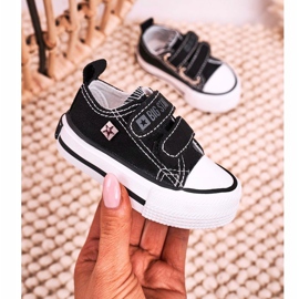 Lasten matalat lenkkarit tarranauhalla Big Star HH374096 musta 2