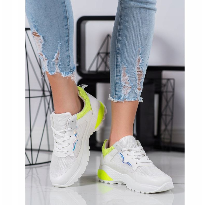 SHELOVET Tennarit, joissa keltaiset lisäosat valkoinen 1