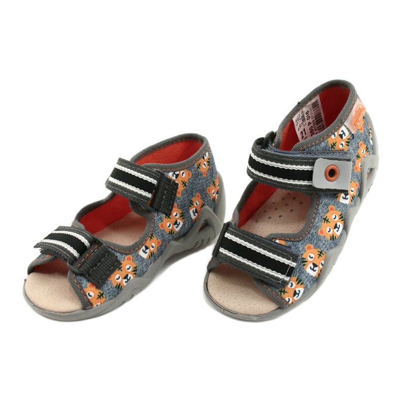 Befado keltaiset lasten kengät 350P016 oranssi harmaa 3