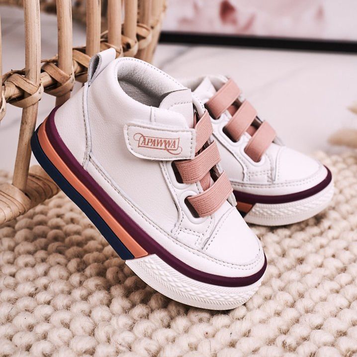 Apawwa Lasten korkeat tennarit Valkoinen ja Vaaleanpunainen Baxter ['valkoinen', 'vaaleanpunainen'] 1