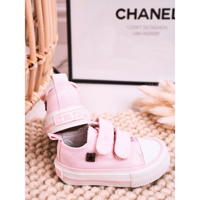 Lasten matalat lenkkarit tarranauhalla Big Star HH374099 Vaaleanpunainen 1