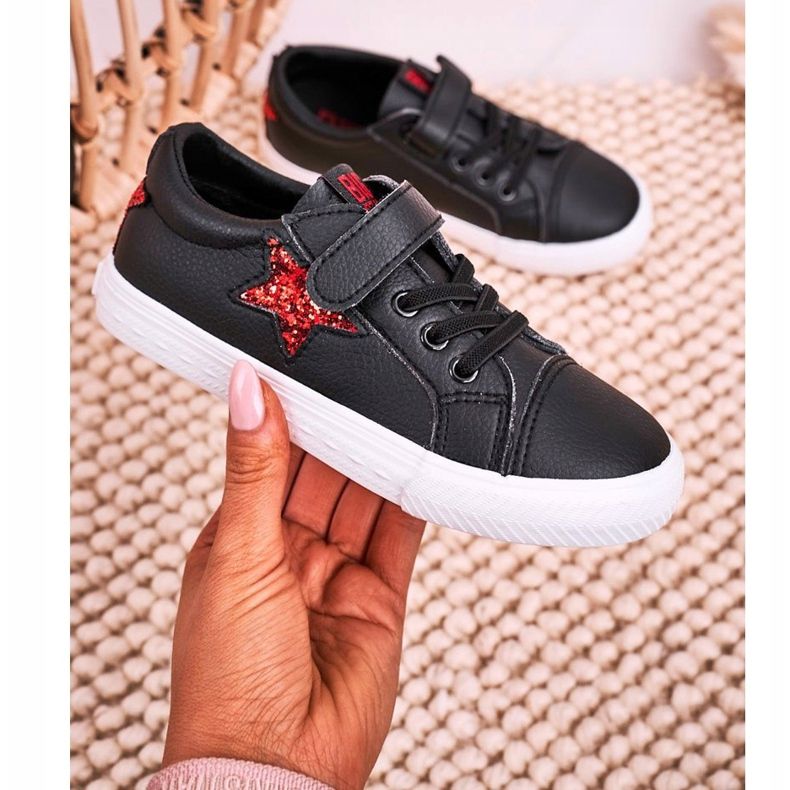 Lasten nahkakengät, joissa on tähti Big Star DD374105 Musta 1