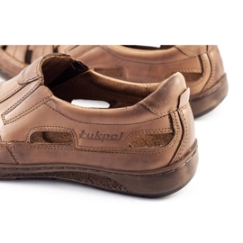 ŁUKPOL Miesten avoimet kengät 978 kesä ruskealle 1
