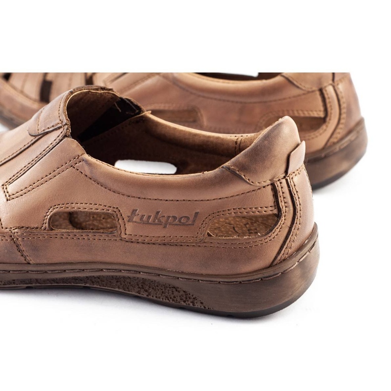 ŁUKPOL Miesten avoimet kengät 978 kesä ruskealle 1