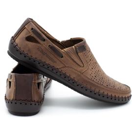 Polbut Miesten kengät, läpikuultavat tossut J68L ruskeat 1