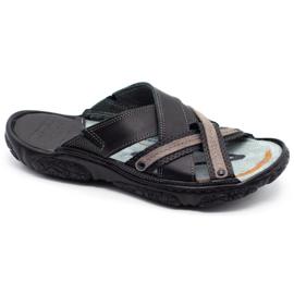 Lemar Miesten nahkaiset tohvelit 1654 mustat 1