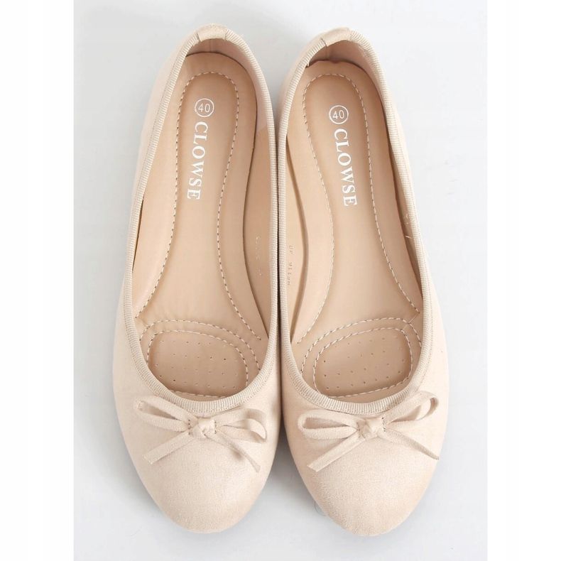 Beige mokkanahka ballerinat 9F116 Beige 1