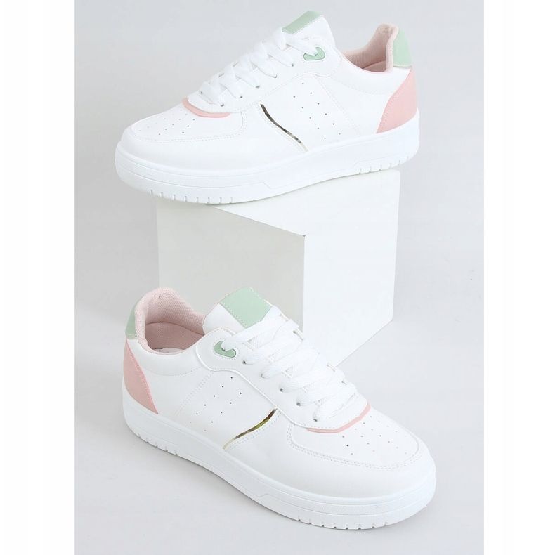 Valkoiset naisten urheilukengät BL218P Pink valkoinen 1