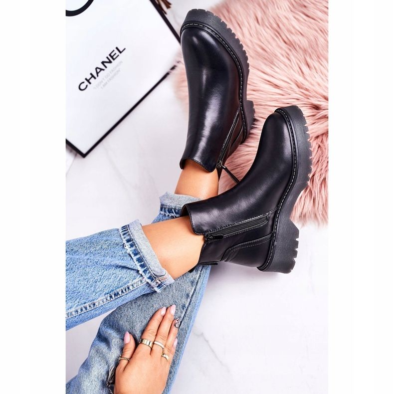 J.STAR But Naisten lämpimät saappaat kumipohjalla Black Moon Walk musta 3