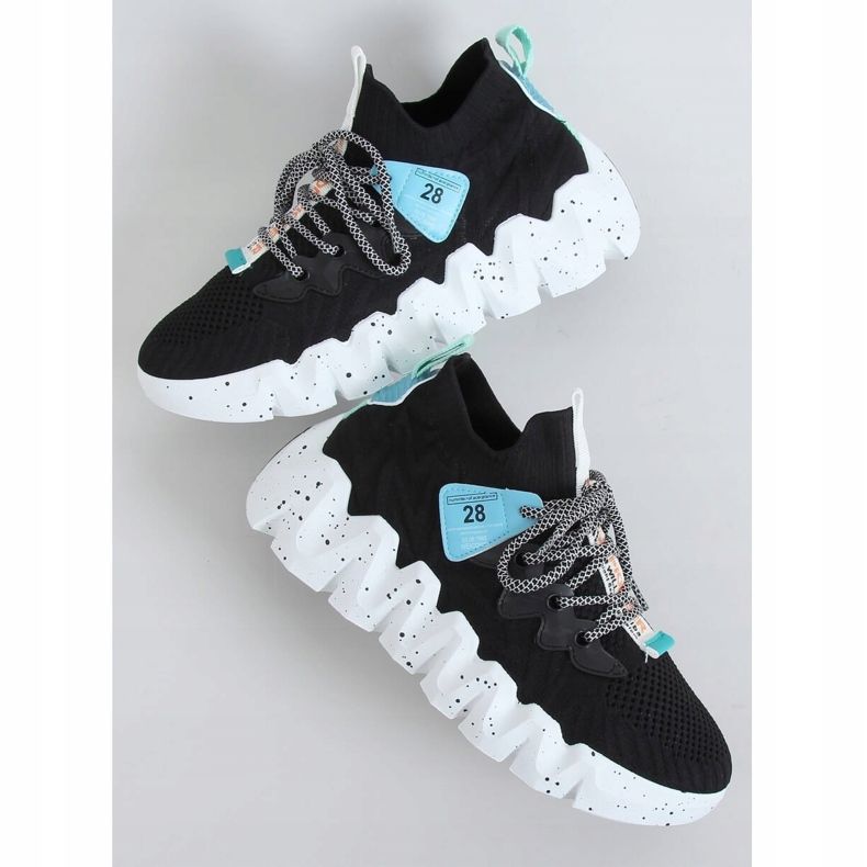 Musta NB387 Mustat korkeapohjaiset urheilukengät 1