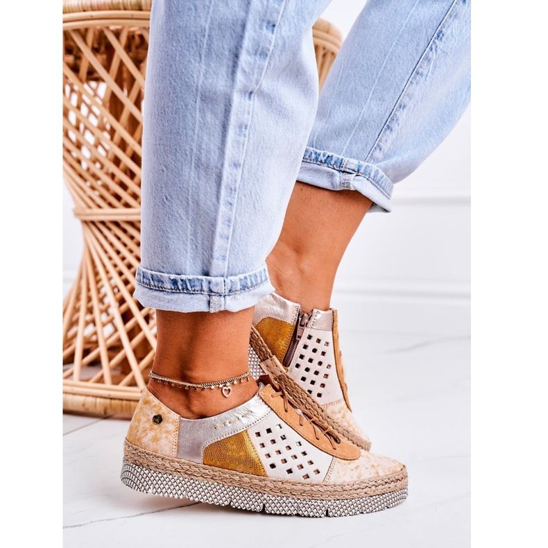 Naisten nahkakengät Maciejka keltainen 03339-44 monivärinen 1