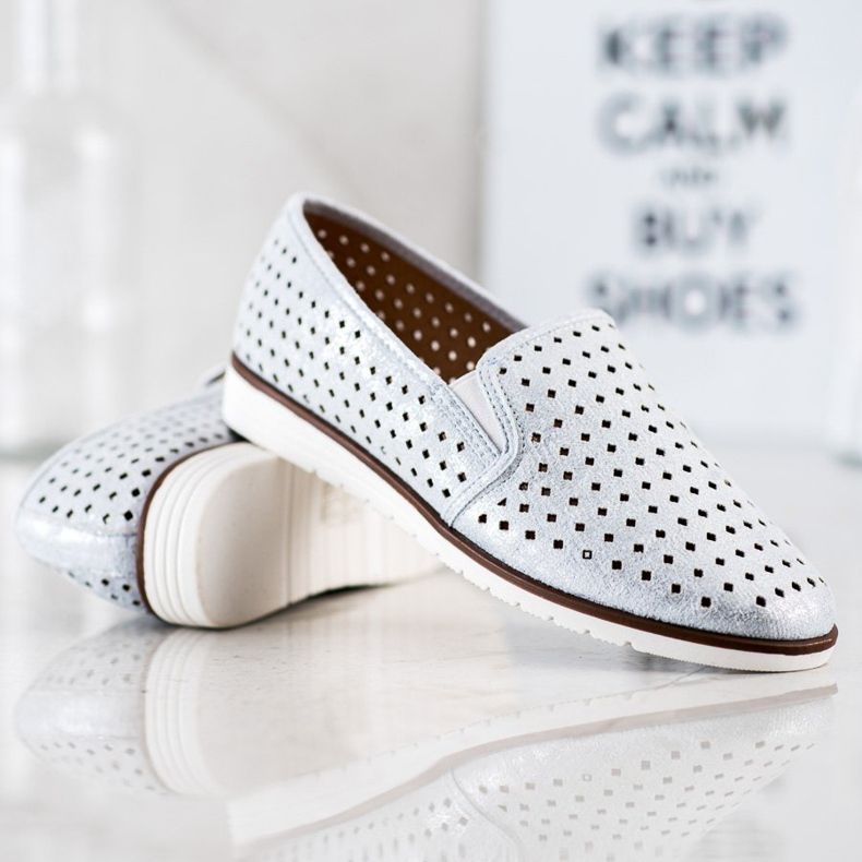 Kylie Kiiltävät avoimet liuskat hopea 2