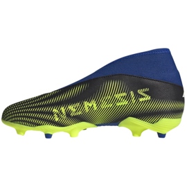 Adidas Nemeziz.3 Ll Fg Jr FY0819 jalkapallokengät valkoinen, musta, sininen, keltainen musta 1
