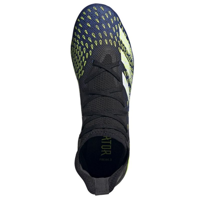 Adidas Predator Freak.3 Fg M FY0610 jalkapallokengät valkoinen, musta, kuninkaallinen musta 2