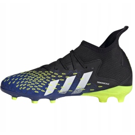 Adidas Predator Freak.3 Fg Jr FY0613 jalkapallokengät valkoinen, musta, kuninkaallinen musta 1