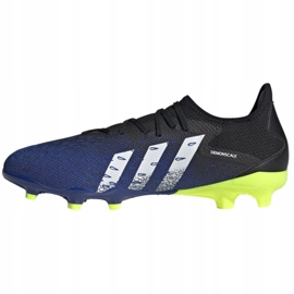 Adidas Predator Freak.3 L Fg M FY0615 jalkapallokengät valkoinen, musta, kuninkaallinen musta 1