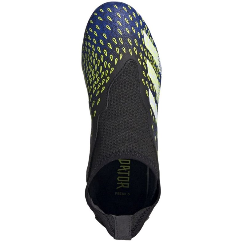 Adidas Predator Freak.3 Ll Fg Jr FY0618 jalkapallokengät valkoinen, musta, kuninkaallinen musta 2