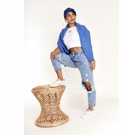 Naisten nahkakengät Big Star BB274211 Valkoinen ja laivastonsininen 2