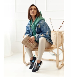 PS1 Naisten Urheilusukat Musta Muoti Pioneer sininen 1