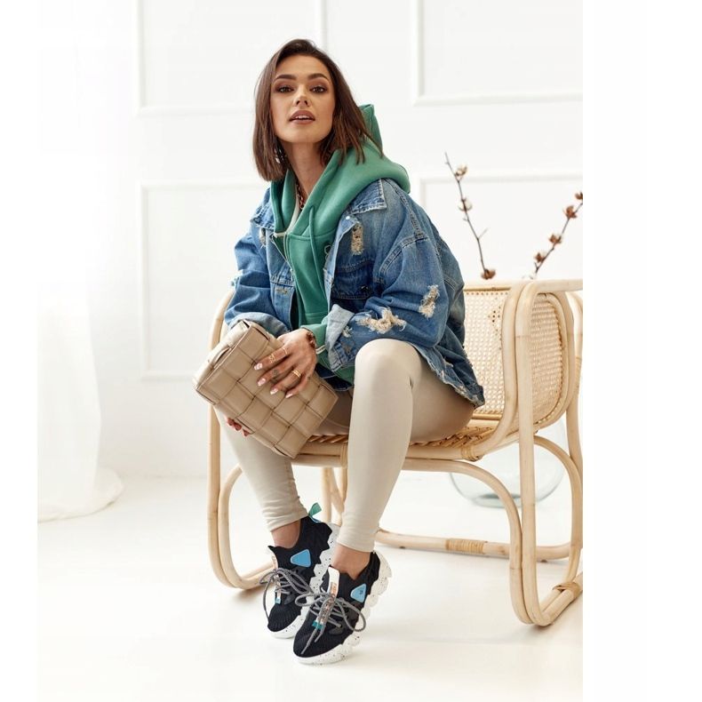 PS1 Naisten Urheilusukat Musta Muoti Pioneer sininen 1