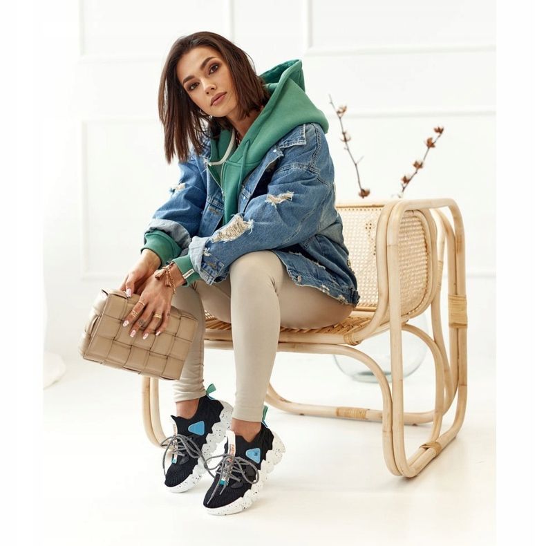 PS1 Naisten Urheilusukat Musta Muoti Pioneer sininen 2