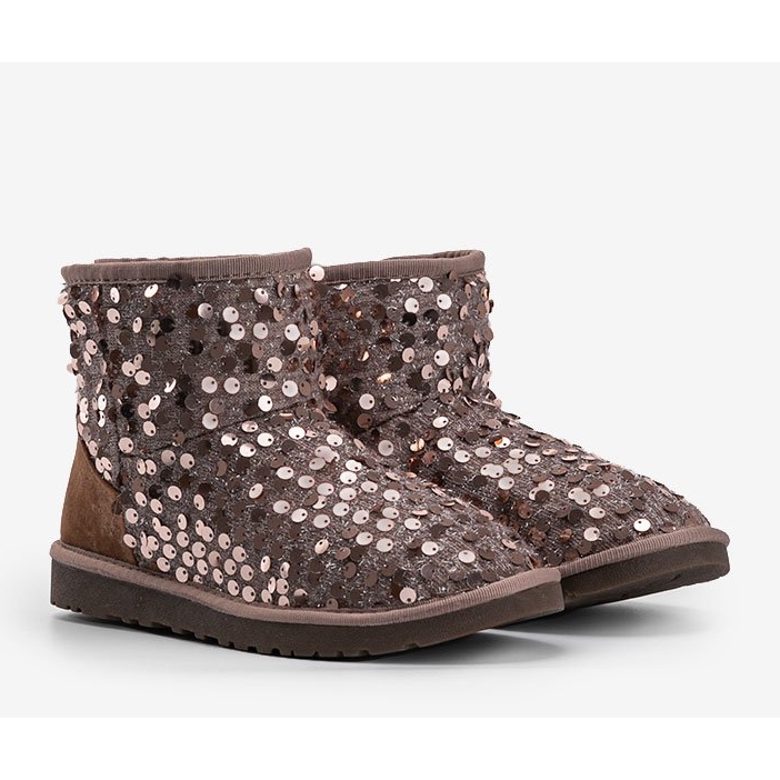 Ruskeat eristetyt saappaat, emu -tyyppi 886 1