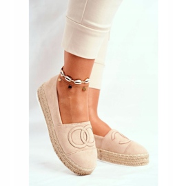 PS1 Naisten espadrillit olkilavalla Beige Febi 2