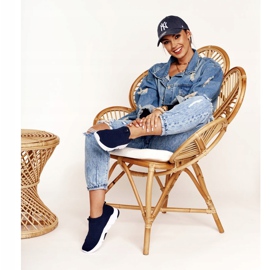 Naisten urheilukengät Slip-on Big Star DD274464 Navy Blue sininen 1