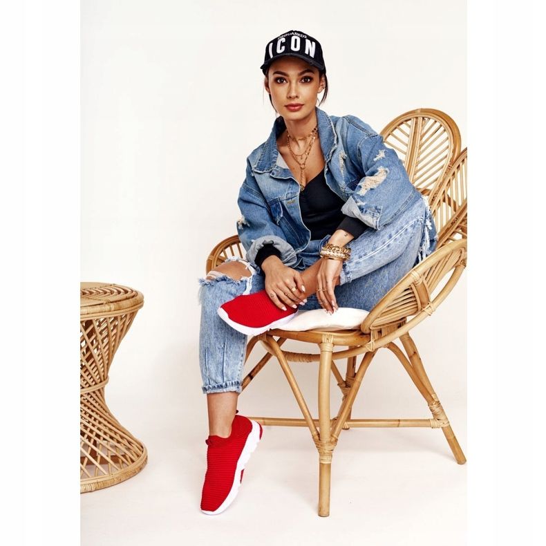 Naisten urheilukengät Slip-on Big Star DD274463 Punainen 1